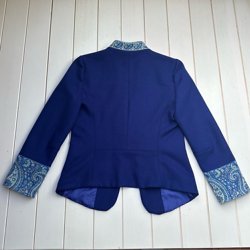 Vintage Open Blazer with Paisley Pattern - Picture 9 of 12